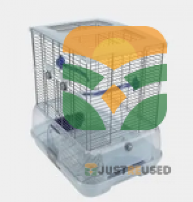 "Spacious Multi-Level Bird Cage for Small Birds"