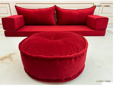 Luxury Velvet Sofa Set – Soft Cushion Comfort