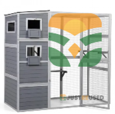 "Spacious Multi-Level Bird Cage for Small Birds"