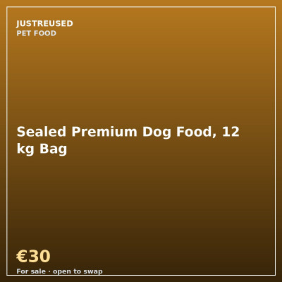 Sealed Premium Dog Food, 12 kg Bag