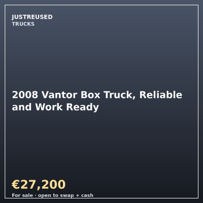 2008 Vantor Box Truck, Reliable and Work Ready