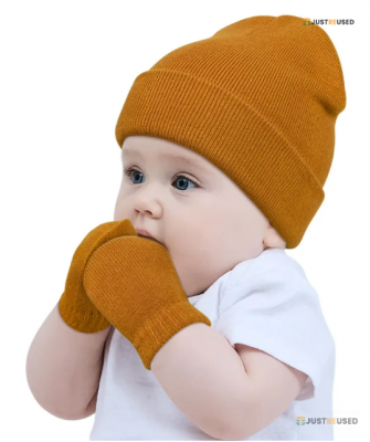 Baby Winter Wool Cap & Gloves Set
