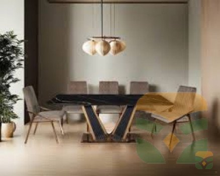 Foreza Premium 6-Seater Wooden Dining Table – Modern Elegance with Solid Build