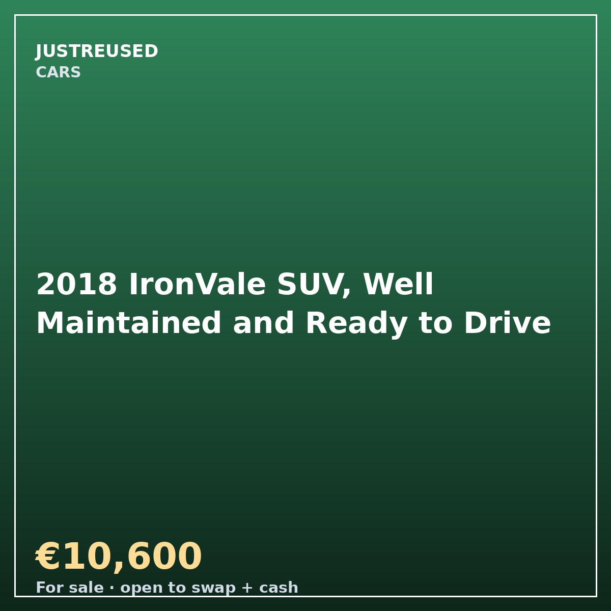 2018 IronVale SUV, Well Maintained and Ready to Drive