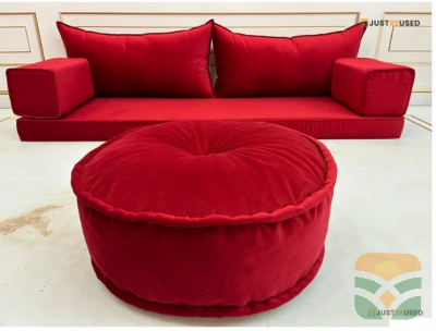Luxury Velvet Sofa Set – Soft Cushion Comfort