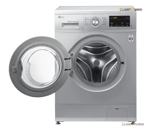 Stylish Silver Front Load Washer 8kg – Quick Wash