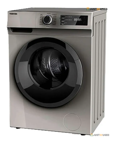 Stylish Silver Front Load Washer 8kg – Quick Wash